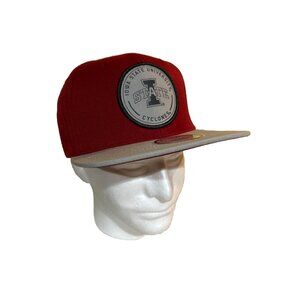 Iowa State Cyclones Flat Brim Snapback Hat Gray Maroon New